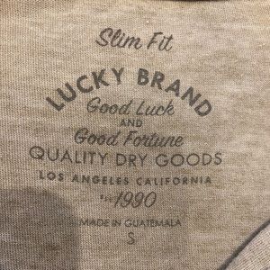 Lucky Brand slim fit gray polo
